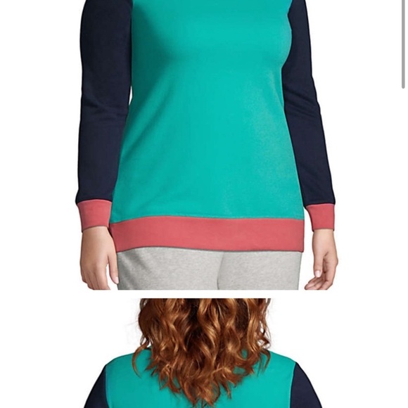 LANDS END Serious Sweats Sweatshirt Size M - Picture 2 of 5